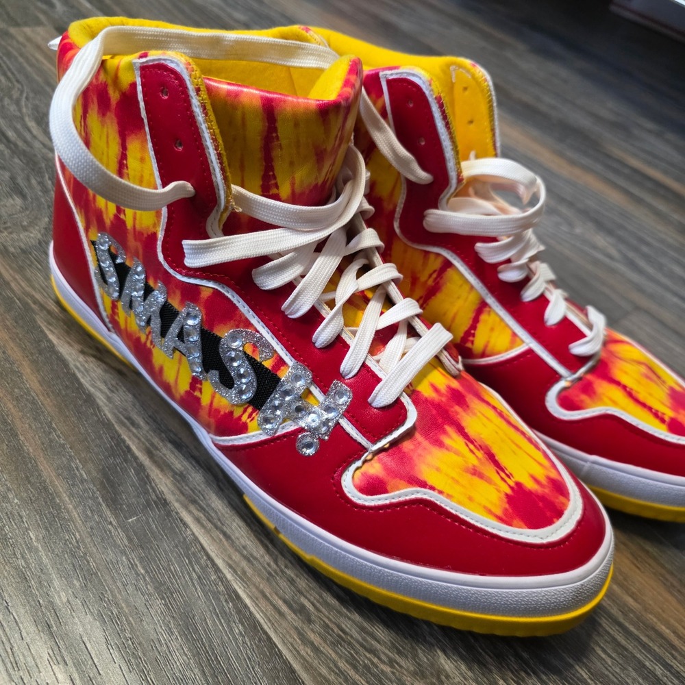 WWE Ground Up Hulk‎ Hogan Hulkamania Smash High Top Sneakers Red Yellow Mens